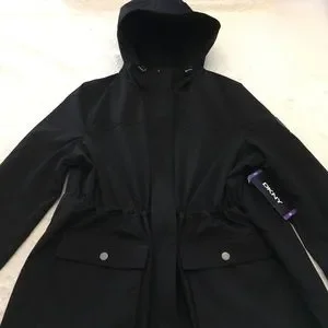 Dkny hooded anorak rain jacket 2025